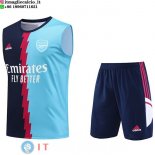 Senza Maniche Set Completo Maglia Arsenal 2023/2024 Blu