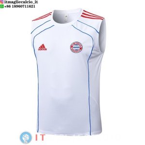 Senza Maniche Maglia Bayern Monaco 2025/2026 Bianco Blu