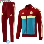 Giacca Set Completo Lunga Zip AS Roma 24-25 Rosso