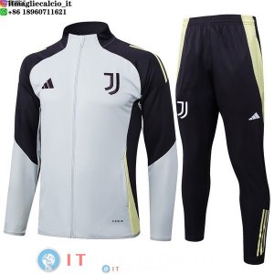 Giacca Set Completo Lunga Zip Bambino Juventus 25-26 Grigio Nero