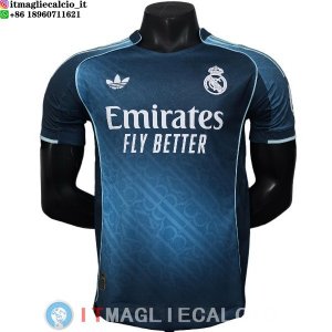 Thailandia Maglia Real Madrid Speciale Giocatori 2025/2026 Blu Navy Arancione