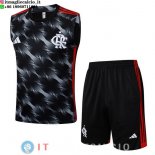 Senza Maniche Set Completo Maglia Flamengo 2025/2026 Grigio Nero Senza Maniche Set Completo Maglia Flamengo 2025/2026 Grigio Nero