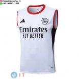 Senza Maniche Maglia Arsenal 2025/2026 Bianco Rosso Senza Maniche Maglia Arsenal 2025/2026 Bianco Rosso