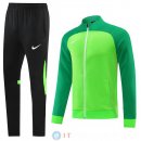Giacca Set Completo Lunga Zip Nike 22-23 Nero II Verde