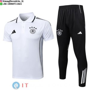 POLO Maglia Set Completo Germania 2025 Bianco Nero