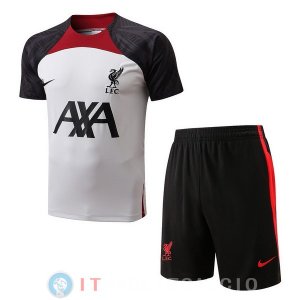 Formazione Maglia Set Completo Liverpool 2022/2023 Bianco Rosso Nero