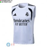 Senza Maniche Maglia Real Madrid 2026/2027 Bianco Nero Senza Maniche Maglia Real Madrid 2026/2027 Bianco Nero