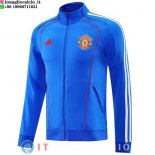 Giacca Lunga Zip Manchester United 25-26 Blu Giacca Lunga Zip Manchester United 25-26 Blu