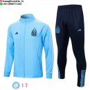 Giacca Set Completo Lunga Zip Argentina 2023 Blu