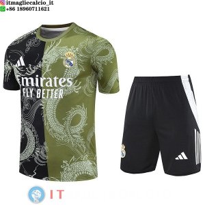 Formazione Maglia Set Completo Real Madrid 2025/2026 Nero Verde