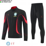 Giacca A Vento Set Completo Brasile 2026 Nero Rosso