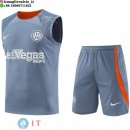 Senza Maniche Set Completo Maglia Inter Milan 2023/2024 Grigio