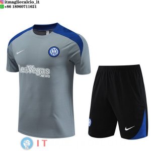 Formazione Set Completo Maglia Inter Milan 2023/2024 Grigio Nero Blu