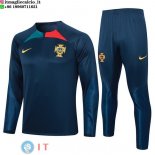 Felpa Da Allenamento Set Completo Portogallo 2023 Blu Navy