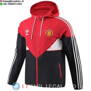 Giacca A Vento Manchester United 23-24 Rosso Nero Bianco