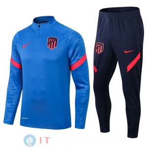 Giacca Set Completo Atletico Madrid 21-22 Blu Nero