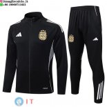 Giacca Full Zip e Pantaloni Allenamento Bambino Argentina 2026 Nero Grigio