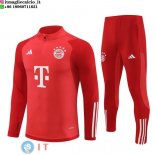 Felpa Da Allenamento Set Completo Bayern Monaco 23-24 Rosso Bianco