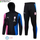 Giacca A Vento Set Completo AC Milan 23-24 Nero Rosa Blu