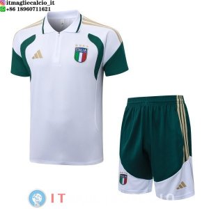 POLO Maglia Set Completo Italia 2026 Bianco Verde