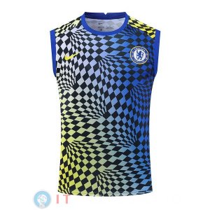 Senza Maniche Maglia Chelseao 2022/2023 Blu Giallo