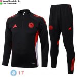 Felpa Da Allenamento Bambino Set Completo Bayern Monaco 25-26 Nero Rosso Felpa Da Allenamento Bambino Set Completo Bayern Monaco 25-26 Nero Rosso