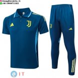 POLO Maglia Set Completo Juventus 2025/2026 Blu Verde