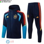 Giacca con Cappuccio e Zip Completa e Pantaloni Bambino Spagna 2026 Blu Navy