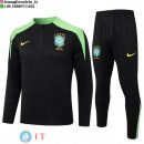 Felpa Da Allenamento Set Completo Brasile 2024 Nero Verde