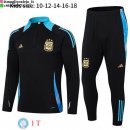 Felpa Da Allenamento Bambino Set Completo Argentina 2024 Nero Blu