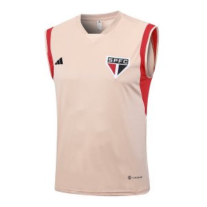 Senza Maniche Maglia São Paulo 2023/2024 Giallo Arancione