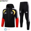 Felpa Cappuccio Set Completo Germania 2026 Nero Rosso