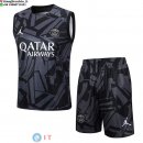 Senza Maniche Set Completo Maglia Paris Saint Germain 2023/2024 Nero I Grigio