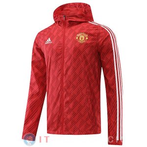 Giacca A Vento Manchester United 22-23 Rosso Bianco