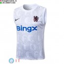 Senza Maniche Maglia Chelsea 2025/2026 Bianco Blu