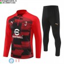 Felpa Da Allenamento Set Completo AC Milan 24-25 Rosso Nero