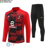 Felpa Da Allenamento Set Completo AC Milan 24-25 Rosso Nero
