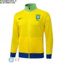 Giacca Full Zip Allenamento Brasile 2026 Giallo Verde