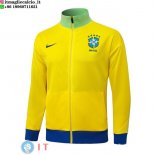 Giacca Full Zip Allenamento Brasile 2026 Giallo Verde