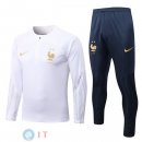 Maglia Giacca Set Completo Francia 2022 Bianco Blu