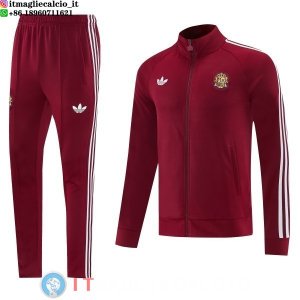 Giacca Full Zip e Pantaloni Allenamento Spagna 2026 Borgogna Bianco