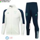 Giacca Set Completo Lunga Zip Ajax 23-24 Verde Luce Blu