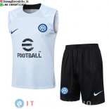 Senza Maniche Set Completo Maglia Inter Milan 2023/2024 Blu II Nero
