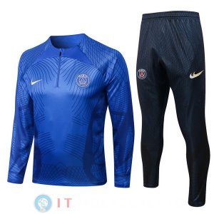 Giacca Set Completo Paris Saint Germain 22-23 Blu I Nero