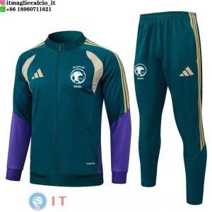 Giacca Full Zip e Pantaloni Allenamento Arabia Saudita 2026 Verde