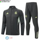 Giacca Full Zip e Pantaloni Allenamento Real Madrid 25-26 Verde Navy