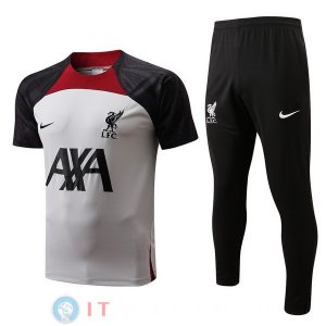 Formazione Maglia Set Completo Liverpool 2022/2023 Bianco Nero Rosso