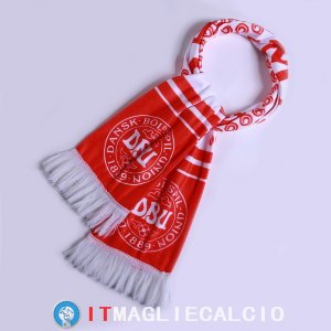 Sciarpa Calcio Danimarca Knit Rosso