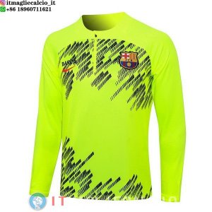 Felpa Da Allenamento Barcellona 23-24 Verde Fluorescente
