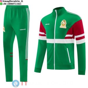 Giacca Set Completo Lunga Zip Messico 2026 Verde Rosso